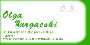 olga murgacski business card